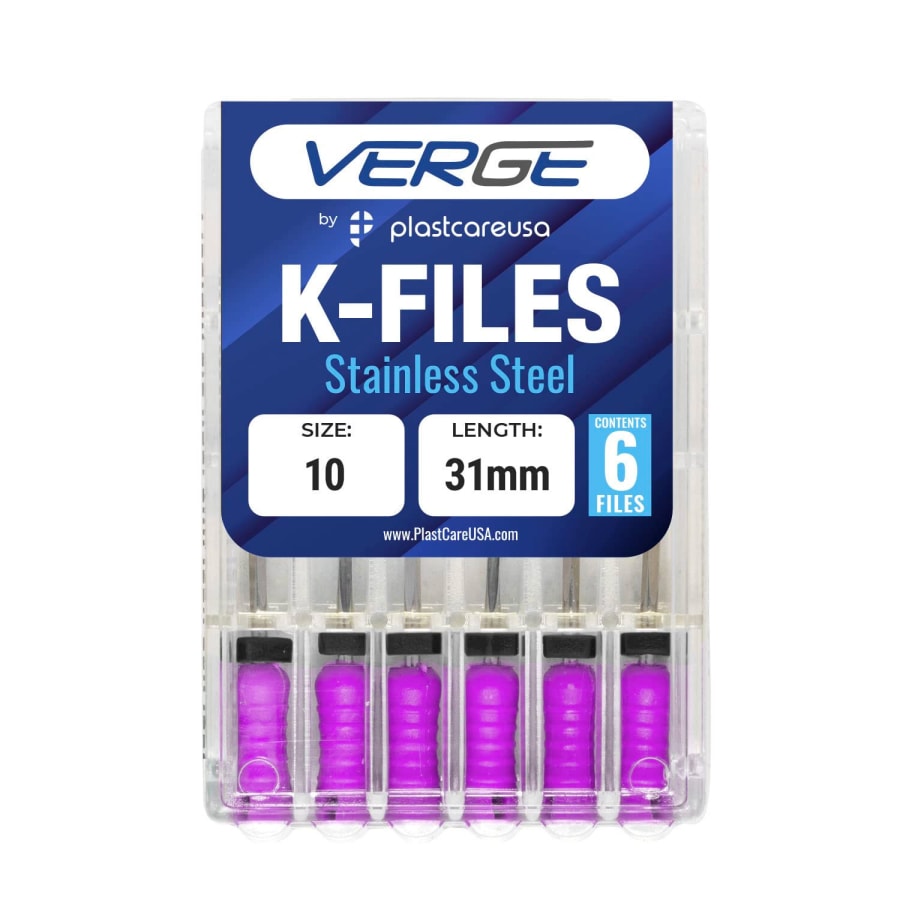 60Pcs Dental Endo Root Canal K-Files Stainless Steel Sizes #6-140 21/25/28/31mm