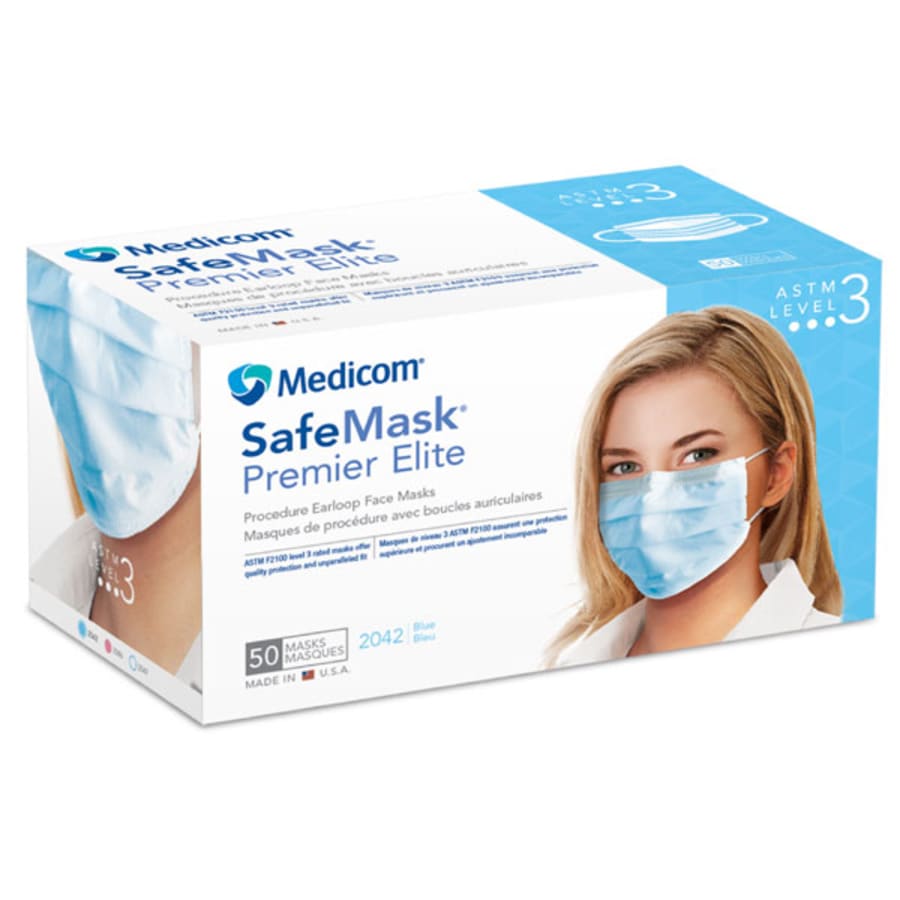 50/150/250 Pcs Disposable Face Mask ASTM Level 3 Earloop 98% BFE PFE Resistant