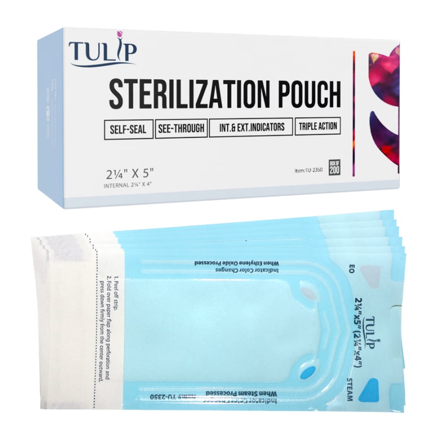 Self-Sealing Sterilization Pouches paper/film design multiple configuration opti