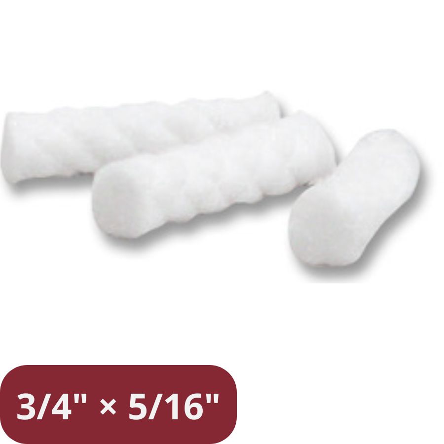 Richmond 10000 Braided Dental Gauze Cotton Rolls 1-1/2 x 3/8 High Absorbent Pure
