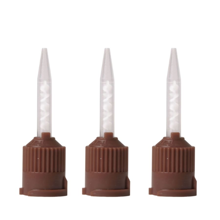 50/100/Pk Automix Tips Brown Clear Mixing Dispensing Applicator Refill System