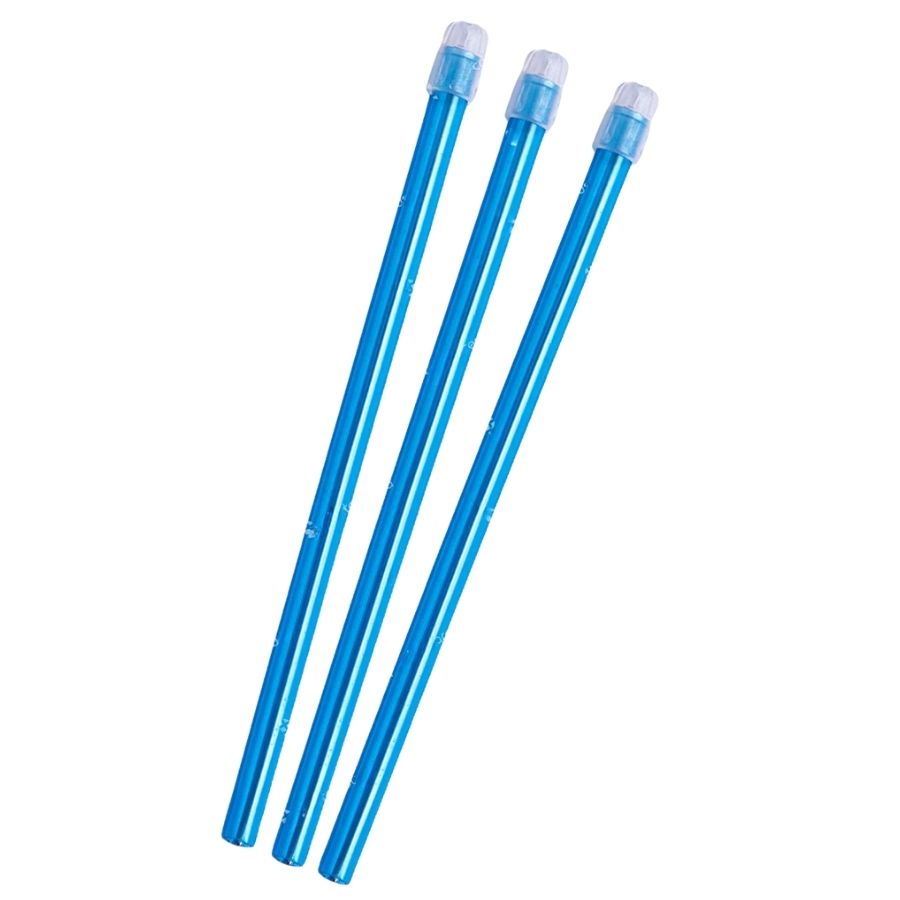2000Pk Saliva Ejectors Suction Disposable Plastic Wire Reinforced Blue Clear Tip