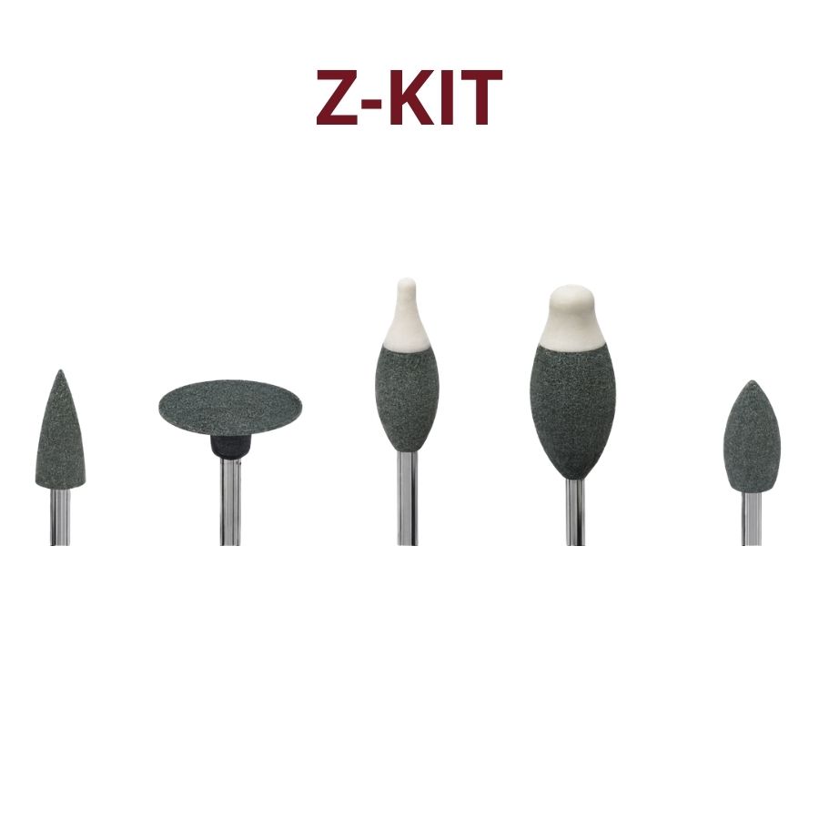 5/Pk 7/Pk Zirconia Contouring Kit HP Diamond Abrasive Stones Medium Fine Grit