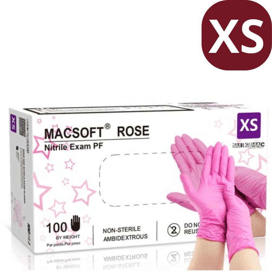 Up to 1000 Pink Nitrile Gloves XS/S/M/L Chemo Tested Textured Medical Latex-Free