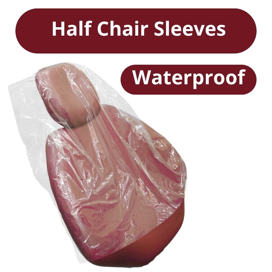 Dental Chair Cover Sleeves Full/Half Waterproof Up to 225/Box Clear Plastic