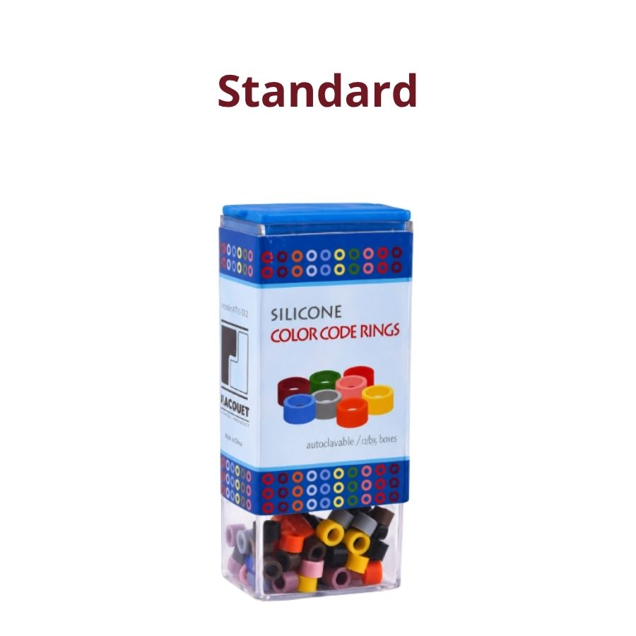 Silicone Instrument Code Rings Standard/Large Assorted Color Coded 80/Box Pack