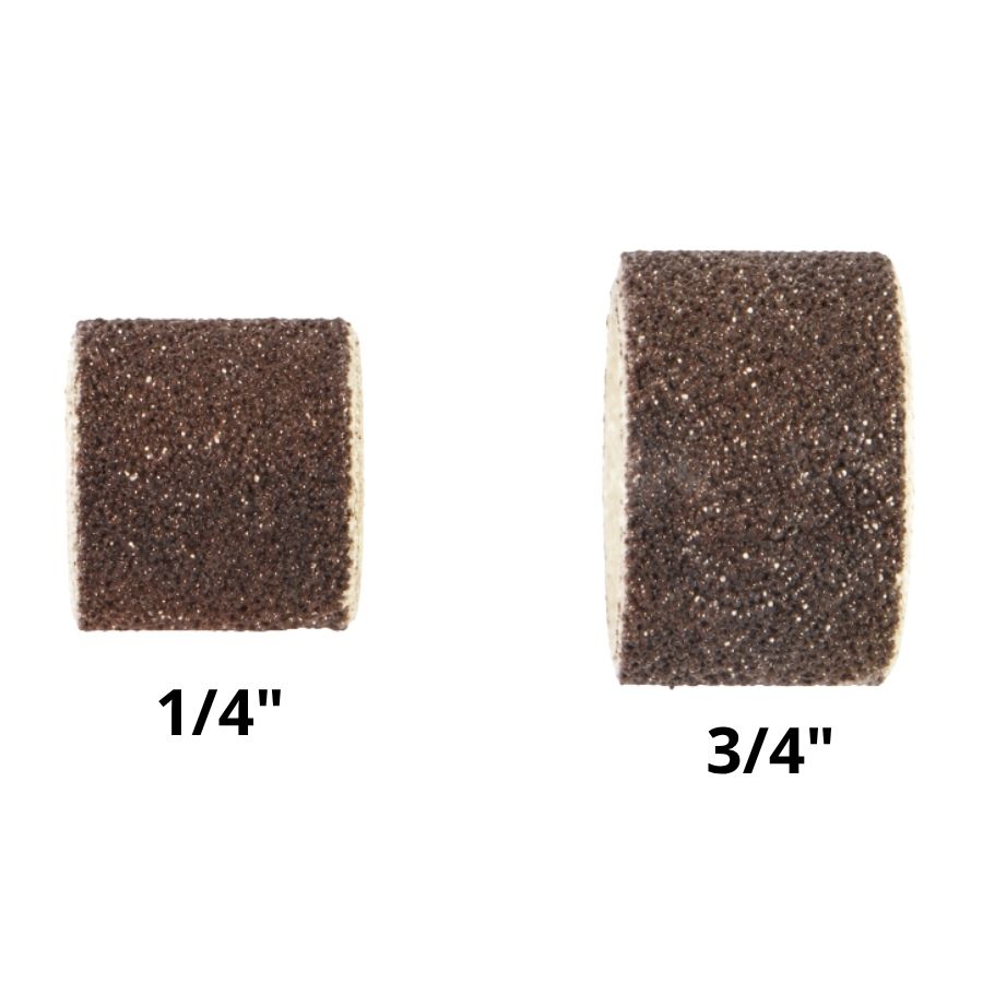 100/Pk Arbor Bands 1/4″ 3/4″ Medium 80 Grit Abrasive Trimming Finishing Tools