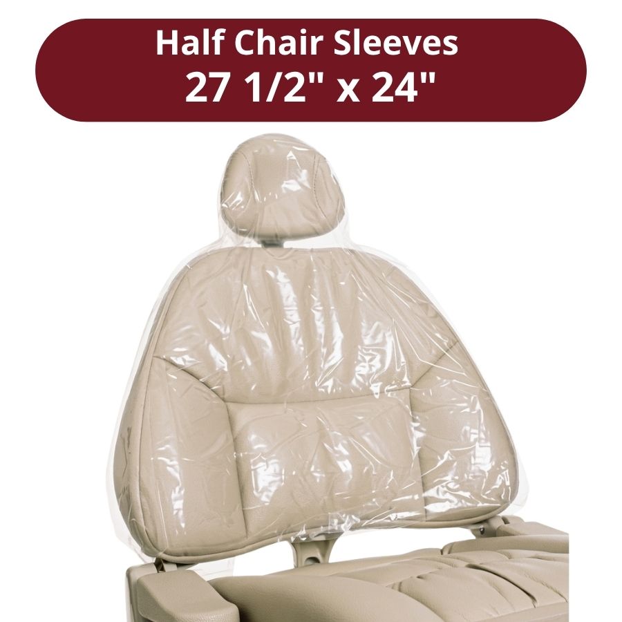 Dental Chair Covers Full/Half Clear Plastic Up to 225/Box Protective Barrier
