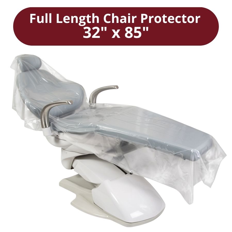 Dental Chair Protectors Full/Half Length 180/Box Clear Plastic Barrier Covers
