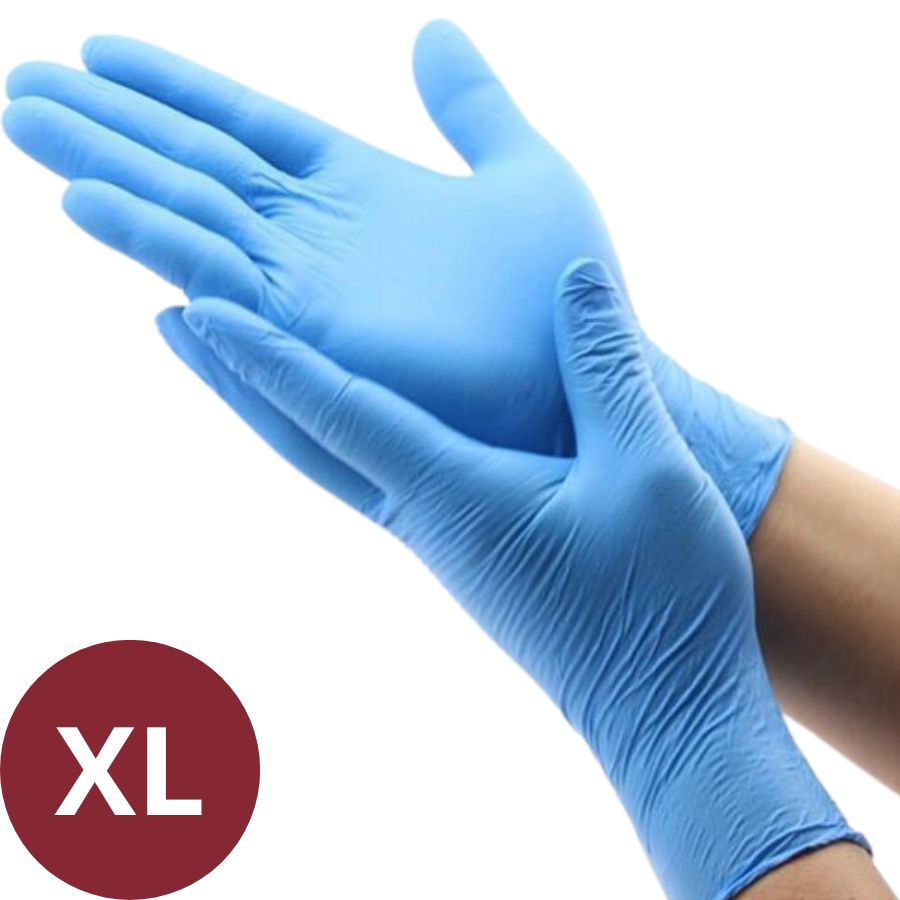 100 Pcs Blue Nitrile Exam Gloves XS/S/M/L/XL Disposable Powder-Free Latex-Free