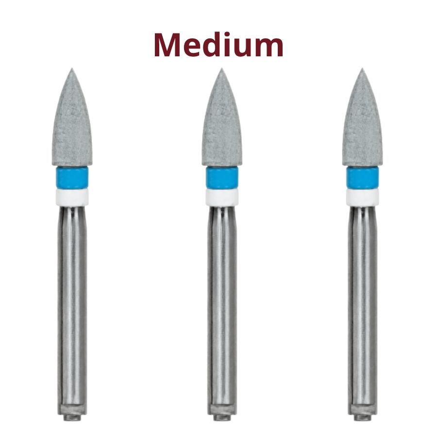 3/Pk FG Diamond-Impregnated Mini Point Polishers Medium Coarse Finishing Tools