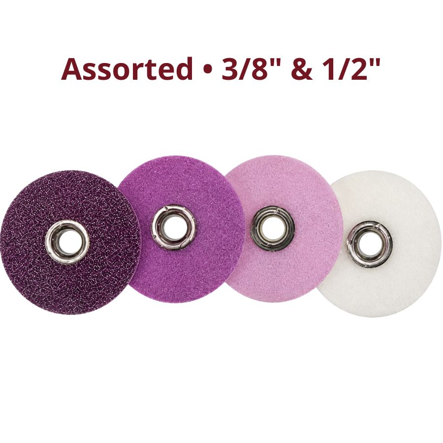 60/Pk 85/Pk Sandpaper Pop-On Polishing Discs 3/8″ 1/2″ Coarse Fine Medium Kit