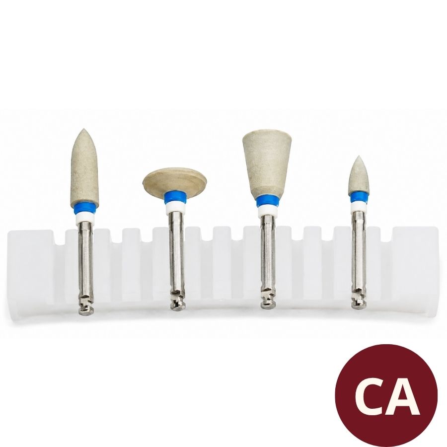 16/Pk Superpolish Medium Assorted Kit CA HP Bullet Cup Knife Mini-Point Shapes