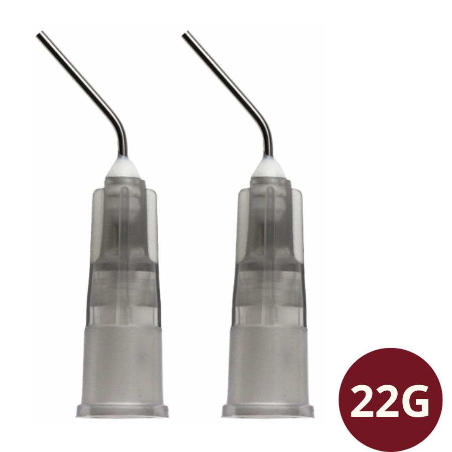 2500/Case Pre-Bent Blunt-End Applicator Tips 22/25ga Dispensing Sealant Etchant