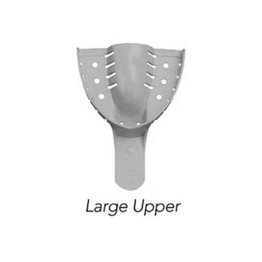 12pc Dental Impression Trays Perforated Plastic Disposable Upper Lower L/M/S Set