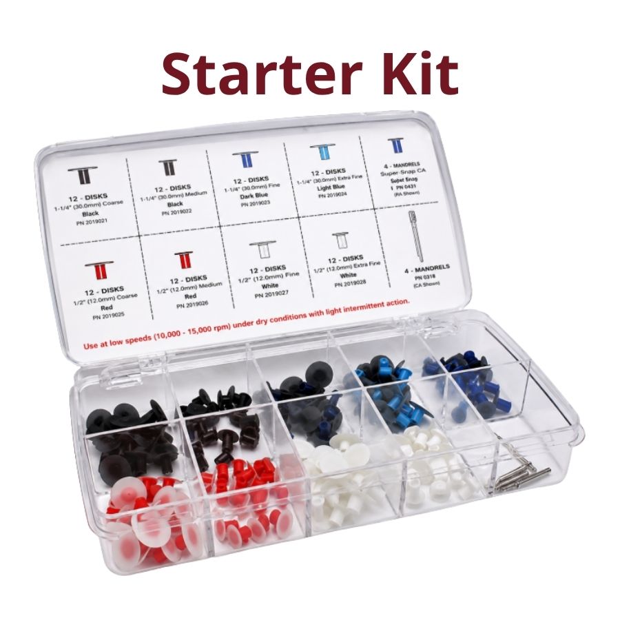 35/Pk 180/Pk Composite Polishing Disc Kit RA Mandrels Assorted Starter System