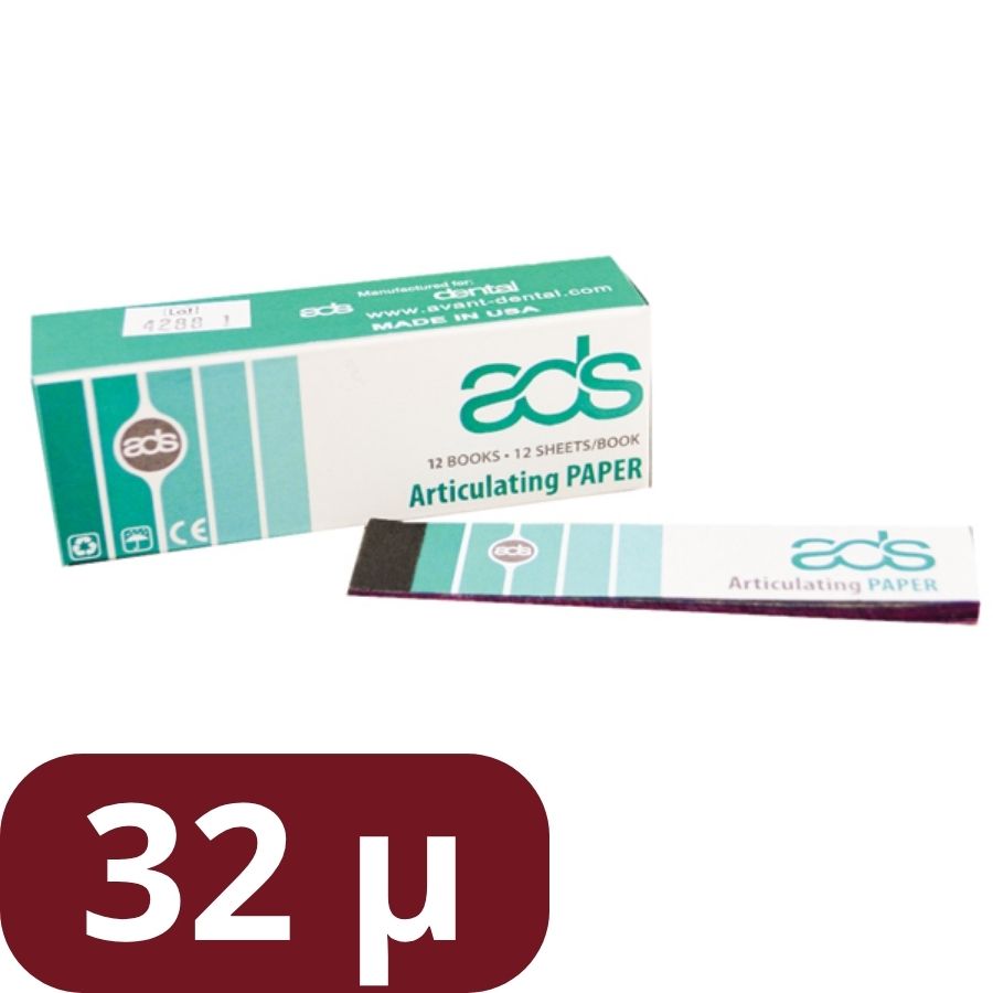 ADS Dental Articulating Paper Strips 32/71/127 Micron 144 Sheets Occlusal Bite