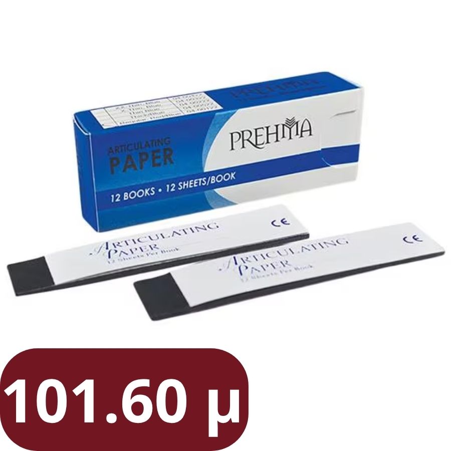Prehma Dental Articulating Paper Strips 101.6/127 Micron 144/720 Sheets Bite