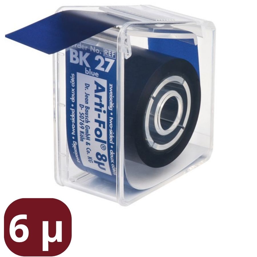 Arti-Fol II Dental Articulating Paper 6/8 Micron 22mm x 20m Roll Double-Sided