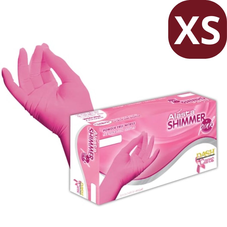 100 Pink Nitrile Exam Gloves XS/S/M/XL Soft Fit Textured 2.8 Mil Chemo-Rated