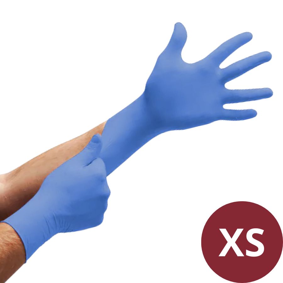 200 Pcs /Box Blue Nitrile Exam Gloves XS/S/M/L Powder-Free Latex-Free Disposable