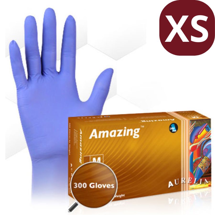 Up to 3000 Violet Exam Nitrile Gloves XS/S/M/L/XL Ultra-Thin 2 Mil Beaded Cuff