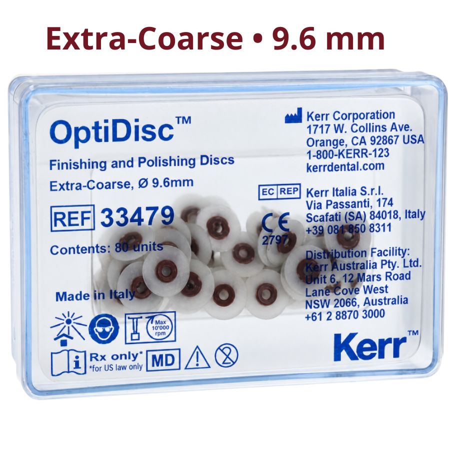 80/Pk Translucent Finishing Polishing Disc Refills 9.6-12.6mm X-Coarse Medium
