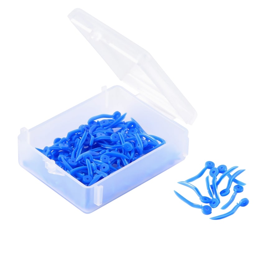 500Pcs Dental Plastic Wedges XS/S/M/L Interdental Concave Arc Hole Matrix Set