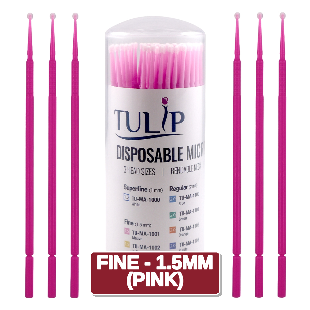 Disposable Micro Applicator Brushes w/ Flexible Neck 400/Pk Non-Linting Dental