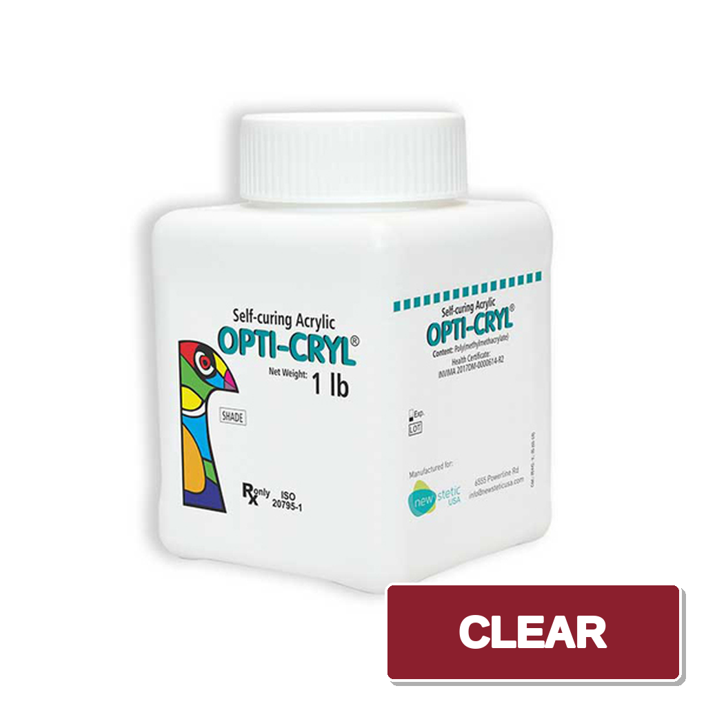 Self-Curing Acrylic Resin Powder for Denture Repair w/ High Gloss Dental Use